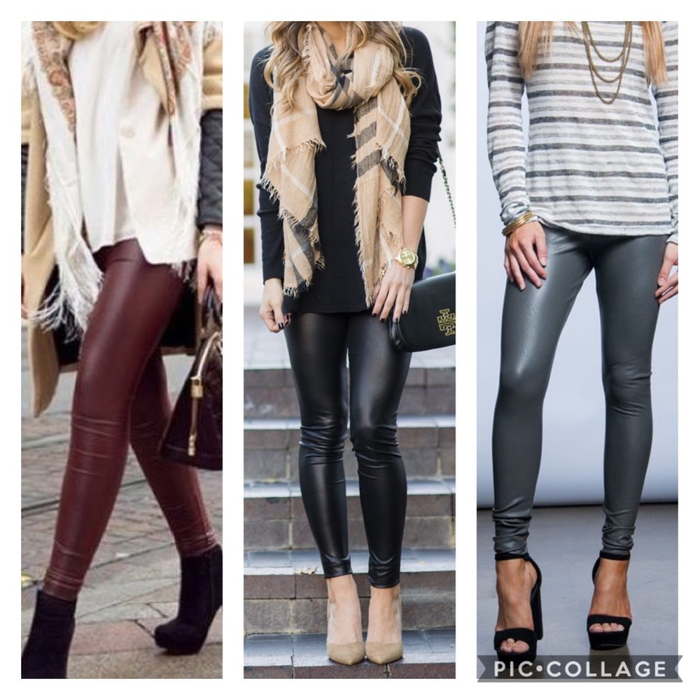 faux leather leggings 3 colors